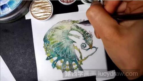 水彩画教程：中国神兽的画法