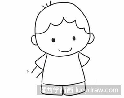 简笔画教程怎么画拿糖葫芦的小男孩