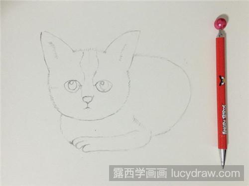 大耳猫彩铅画教程