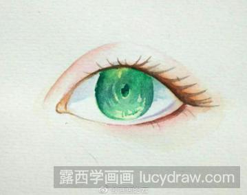 水彩眼睛的画法教程