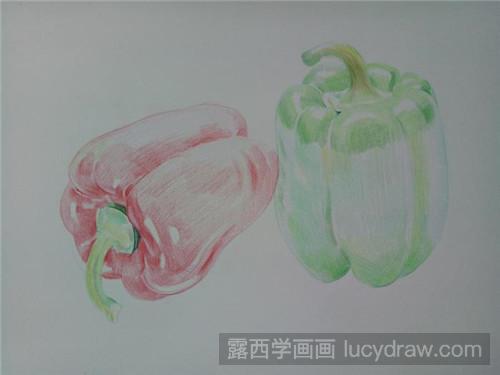 灯笼椒彩铅画教程