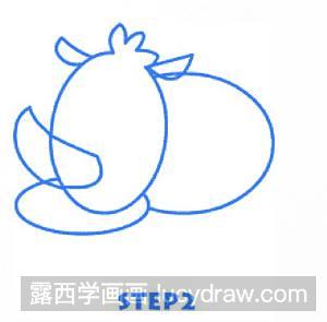 儿童画教程：教你画卡通犀牛