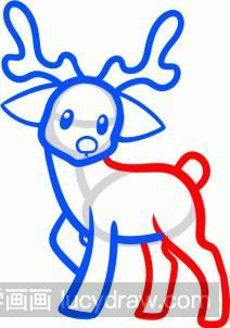 儿童画教程：教你画驯鹿