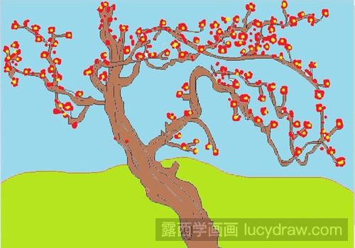 简笔画教程：教你画桃花树