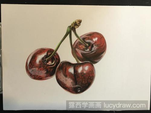 车厘子彩铅画教程