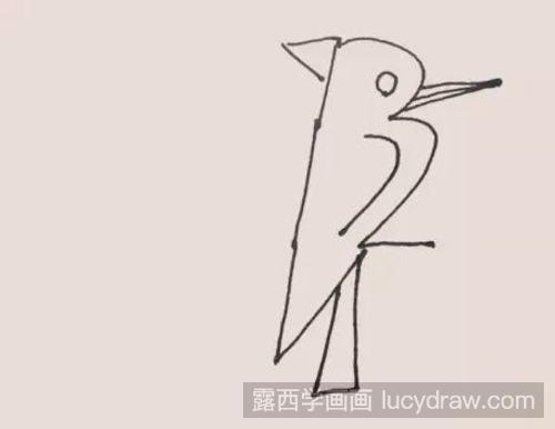 啄木鸟简笔画教程
