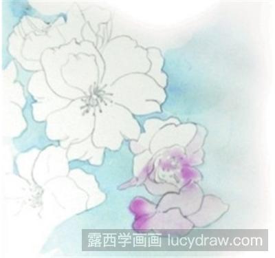 水彩画教程：淡化法画樱花