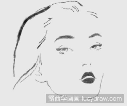 线描美女怎么画