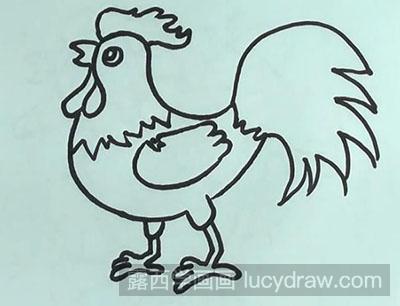 简笔画教程怎么画大公鸡