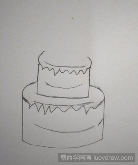 儿童画教程教你画三层蛋糕