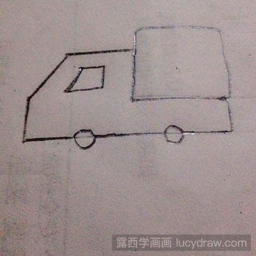 儿童画教程：教你画货车