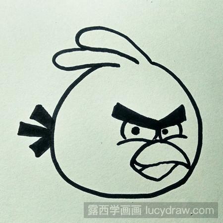 简笔画教程：教你画愤怒的小鸟
