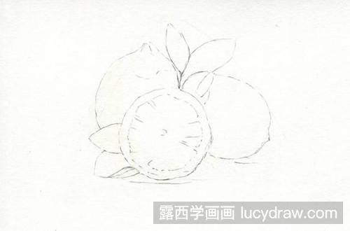 柠檬彩铅画教程