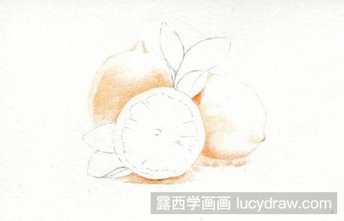 柠檬彩铅画教程