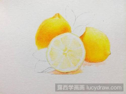 柠檬彩铅画教程