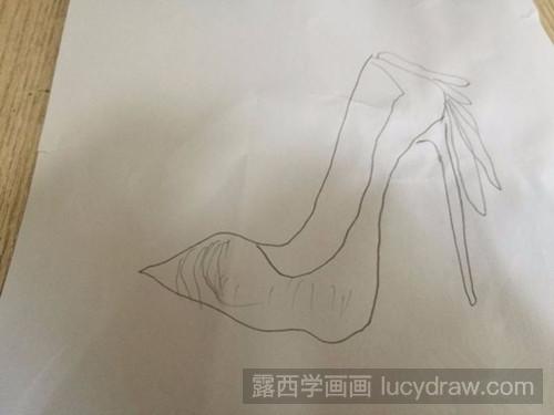 简笔画教程：怎样画漂亮的高跟鞋