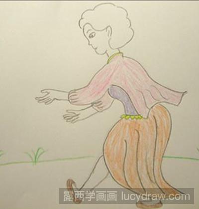 儿童画教程：教你画跳广场舞女孩
