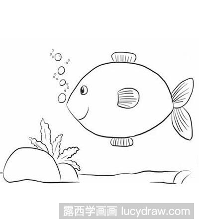 怎么画水族馆里的鱼