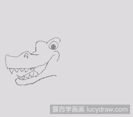 鳄鱼的简笔画法