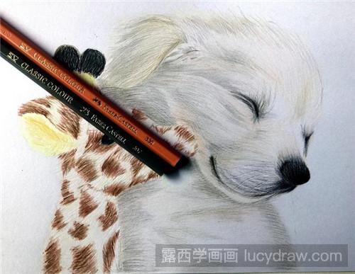 彩铅画教程：狗狗与小鹿