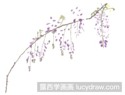 国画教程：教你画紫嫣花