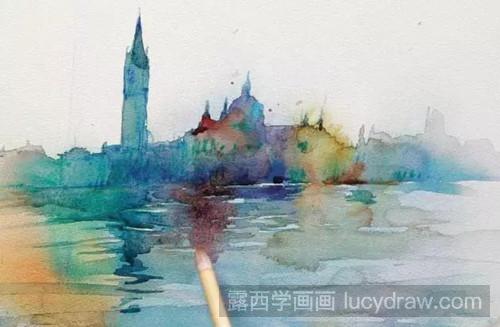 水彩画教程：威尼斯的傍晚