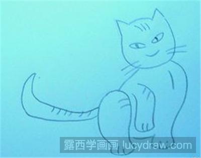 儿童画教程：抓老鼠的小猫咪