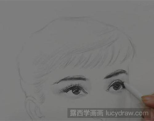 奥黛丽赫本素描教程