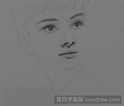 奥黛丽赫本素描教程