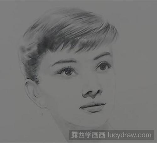 奥黛丽赫本素描教程