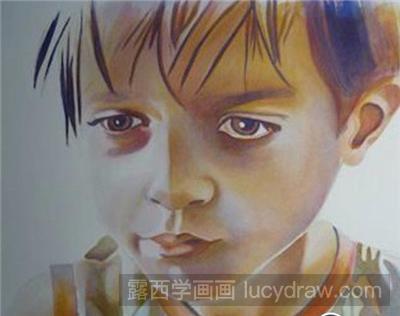水彩画教程：如何画一个外国小男孩？