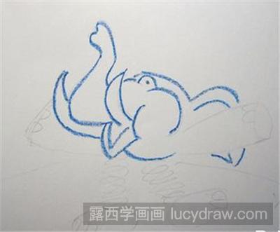 儿童画教程：如何画跳舞的小象