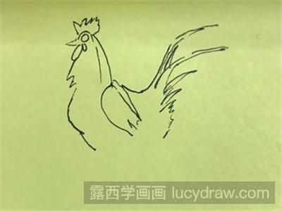 速写教程：如何画两只大公鸡？