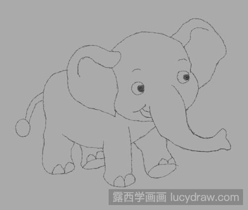 小象的简笔画法