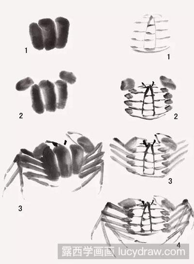 工笔画螃蟹画法步骤