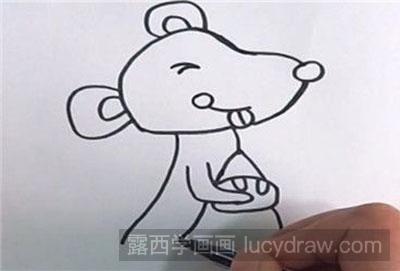 简笔画教程怎么画一只可爱的小老鼠