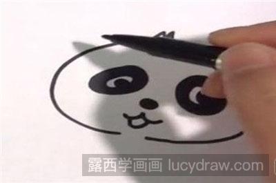 怎么画简笔画大熊猫