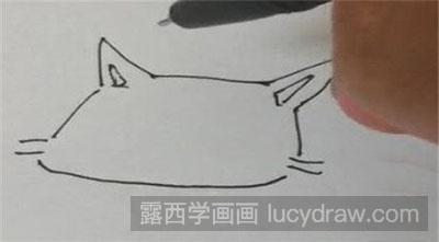 简笔画教程怎么画睡觉的猫咪