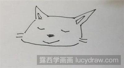 简笔画教程怎么画睡觉的猫咪