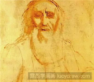 油画教程：伦勃朗油画坐着的大胡子老人半身像画法