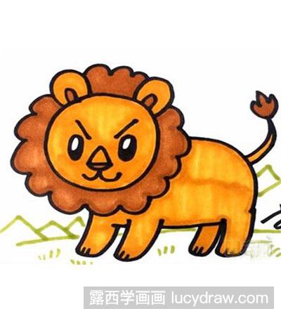 简笔画教程：怎么画可爱的小狮子