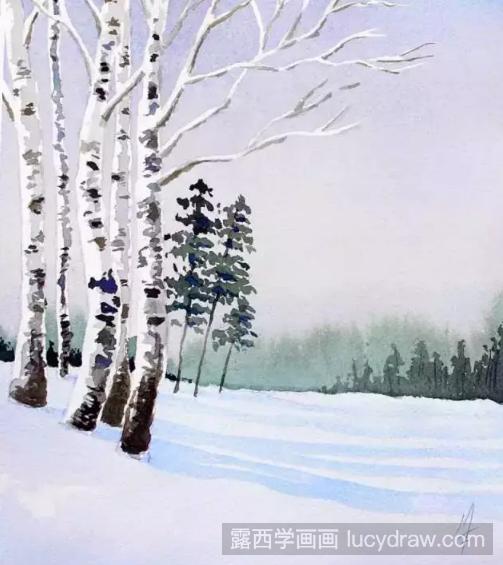 水彩雪景的画法