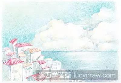 海边小镇插画教程