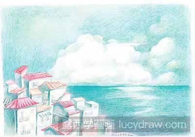 海边小镇插画教程