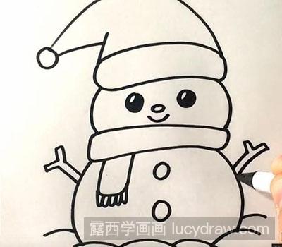 简笔画可爱的雪人