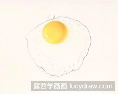 彩铅画教程：教你画煎蛋