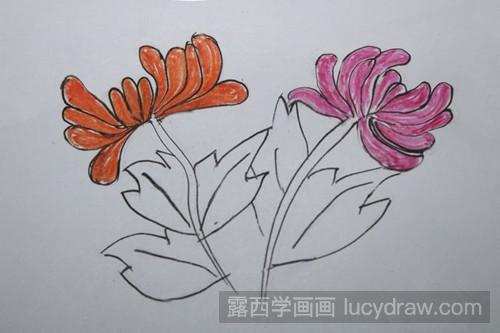 菊花怎么画