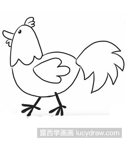 怎么绘制简笔画大公鸡教程