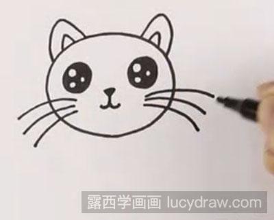 怎么绘制简笔画小花猫教程