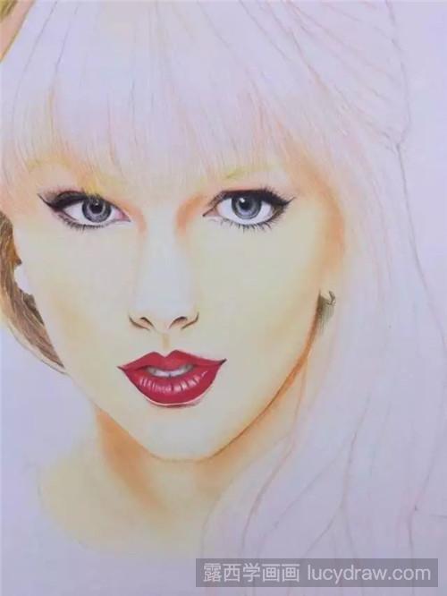 女神Taylor Swift彩铅画教程